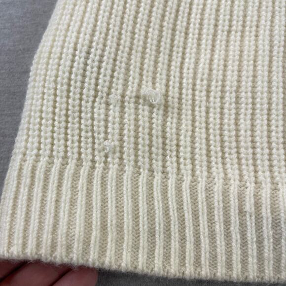 Talbots New Cable Knit Sweater Wool Blend M NWT Ivory Cream  * READ - Picture 7 of 9